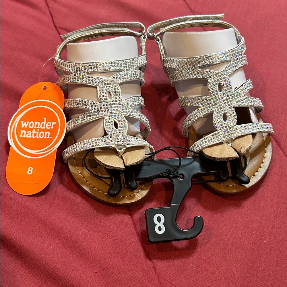 Silver Sparkle - Sz 8 Girls Sandals